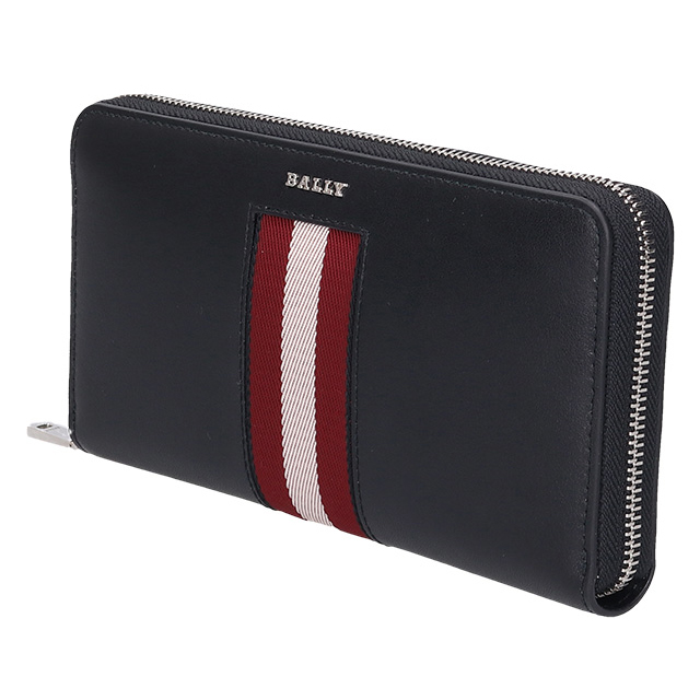 バリー 長財布 メンズ レディース ブランド BALLY レザー 6309715 ブラック レッド 財布_1