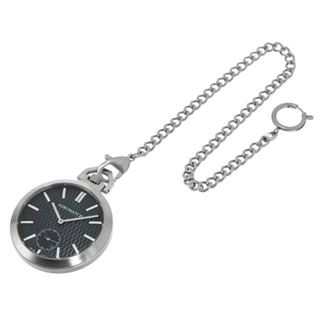 アエロウォッチ 手巻き 懐中時計 ブランド メンズ レディース 数量限定 AEROWATCH 50829-AA05 アナログ ブラック 黒 スイス製_1