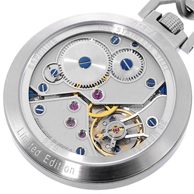 アエロウォッチ 手巻き 懐中時計 ブランド メンズ レディース 数量限定 AEROWATCH 50829-AA05 アナログ ブラック 黒 スイス製_4