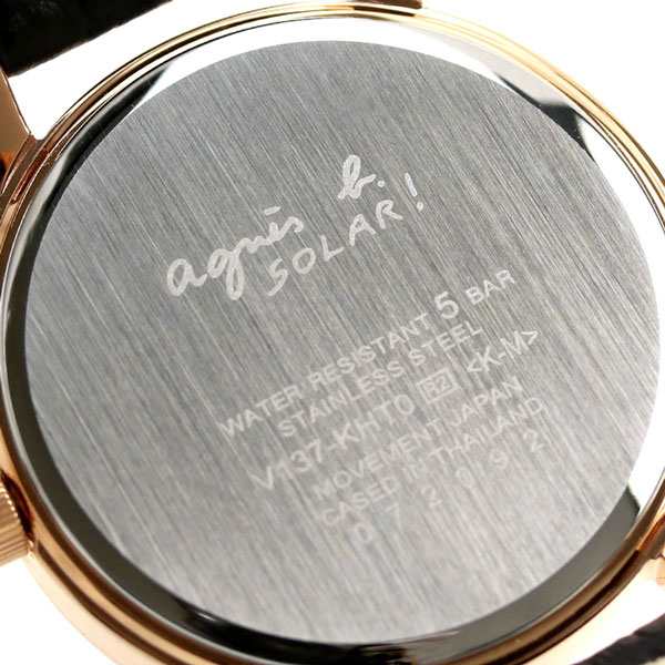 アニエスベーFBSD936 ブラック ゴールド ソーラー 腕時計 レディース
