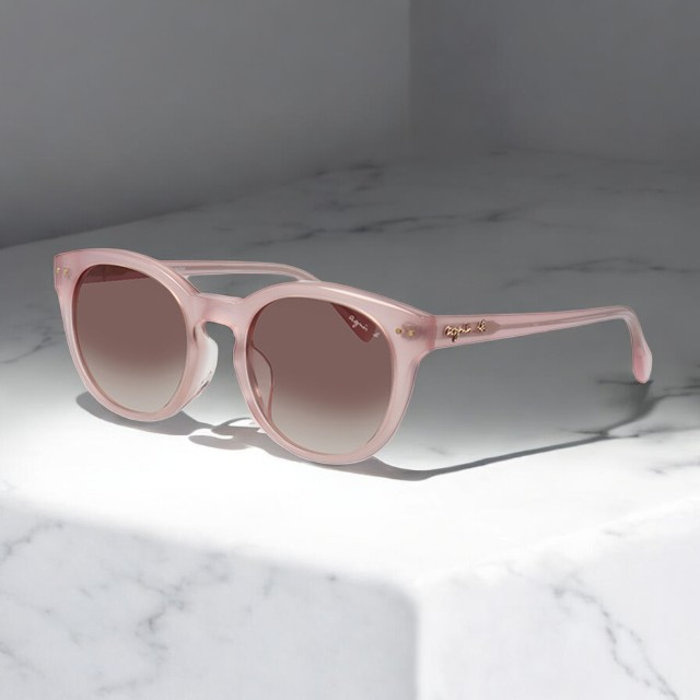アニエスベー サングラス メンズ レディース ブランド agnes b. プラスチック 51-0002-1 フレームカラー ピンク レンズカラー ブラウンハーフ 小物の通販は