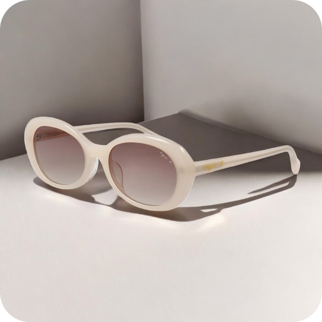 アニエスベー サングラス メンズ レディース ブランド agnes b. プラスチック 51-0003-1 フレームカラー ホワイト レンズカラー ブラウンハーフ 小物