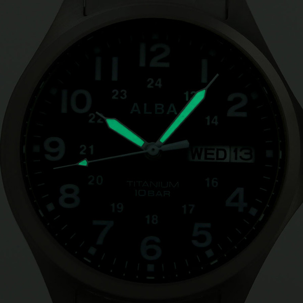 セイコー アルバ メンズ 腕時計 カレンダー チタン AQPJ402 SEIKO ALBA クオーツ ブラック_5