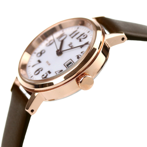 セイコー アルバ リキ スタンダード ソーラー レディース 腕時計 AKQD403 SEIKO ALBA Riki ホワイト×ダークブラウン プレゼント ギフト_2