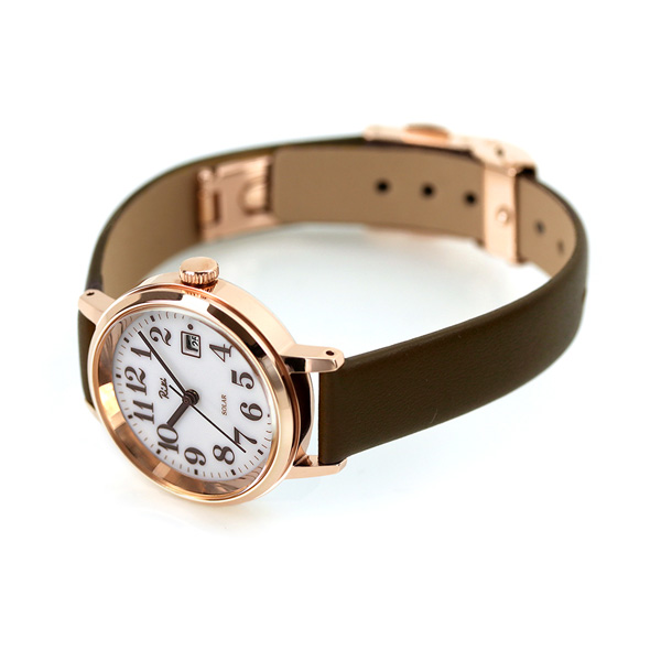 セイコー アルバ リキ スタンダード ソーラー レディース 腕時計 AKQD403 SEIKO ALBA Riki ホワイト×ダークブラウン プレゼント ギフト_3