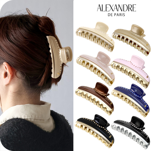 アレクサンドル ドゥ パリ ヘアクリップ レディース ブランド ALEXANDRE DE PARIS ヴァンドームLクリップ スワロフスキー ヘアアクセサリー 選べるモデル
