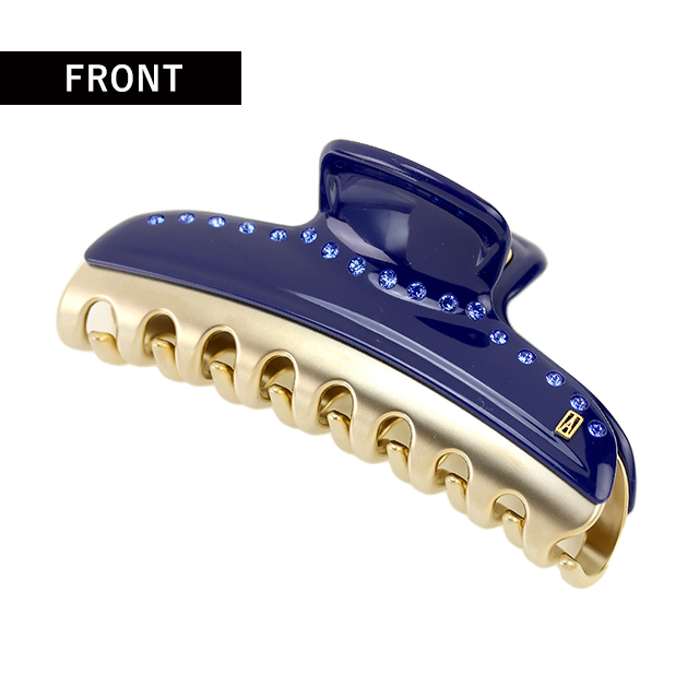 アレクサンドル ドゥ パリ ヘアクリップ レディース ブランド ALEXANDRE DE PARIS ヴァンドームLクリップ スワロフスキー ICCL-12832-03-M5 MARINE ヘアアクセサリー_1