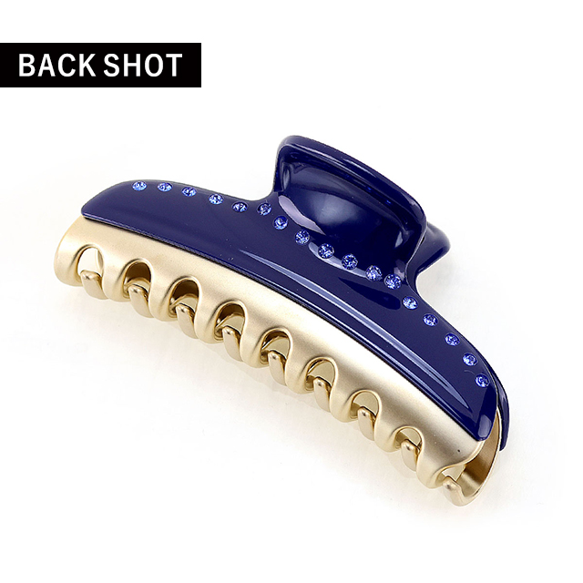アレクサンドル ドゥ パリ ヘアクリップ レディース ブランド ALEXANDRE DE PARIS ヴァンドームLクリップ スワロフスキー ICCL-12832-03-M5 MARINE ヘアアクセサリー_2