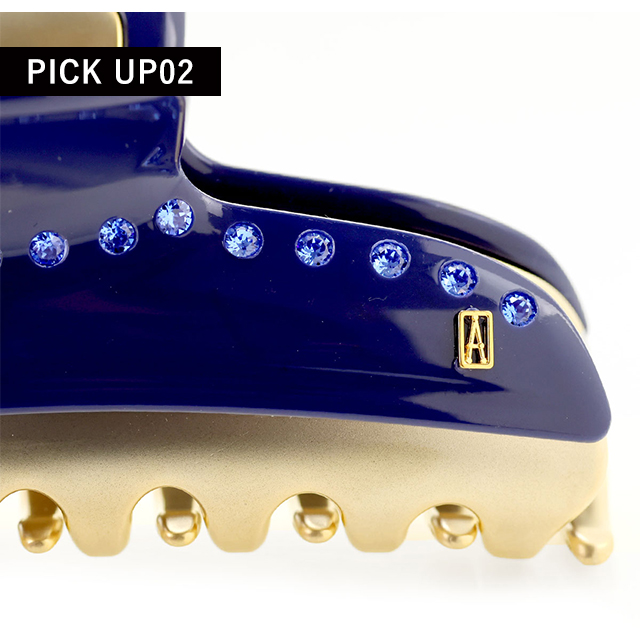 ネイビー アレクサンドルドゥパリ　ヴァンドーム　L ヘアクリップ VENDOME】 L クリップ｜ALEXANDRE DE PARIS（アレクサンドル ドゥ パリ）