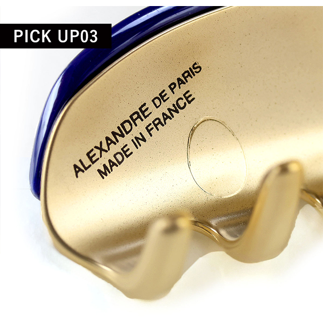 アレクサンドル ドゥ パリ ヘアクリップ レディース ブランド ALEXANDRE DE PARIS ヴァンドームLクリップ スワロフスキー ICCL-12832-03-M5 MARINE ヘアアクセサリー_5
