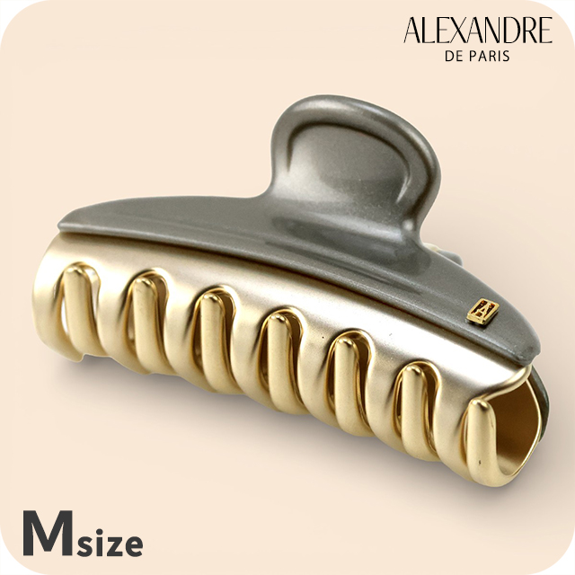 アレクサンドル ドゥ パリ ヘアクリップ レディース ブランド ALEXANDRE DE PARIS ヴァンドームMクリップ ICCM-15571-02-G5 GRIS PAILLETE ヘアアクセサリー