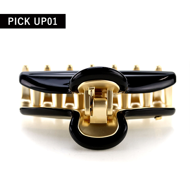 アレクサンドル ドゥ パリ ヘアクリップ レディース ブランド ALEXANDRE DE PARIS ヴァンドームMクリップ ICCM-15571-02-N3 NOIR ヘアアクセサリー_3