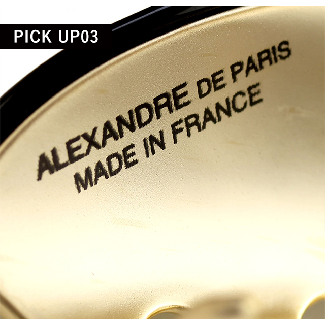 アレクサンドル ドゥ パリ ヘアクリップ レディース ブランド ALEXANDRE DE PARIS ヴァンドームMクリップ ICCM-15571-02-N3 NOIR ヘアアクセサリー_5