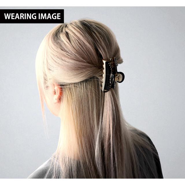 アレクサンドル ドゥ パリ ヘアクリップ レディース ブランド ALEXANDRE DE PARIS ヴァンドームMクリップ ICCM-15571-02-N4 NOIR B ヘアアクセサリー_6