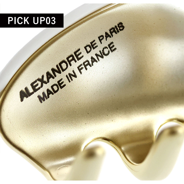 アレクサンドル ドゥ パリ ヘアクリップ レディース ブランド ALEXANDRE DE PARIS ヴァンドームMクリップ ICCM-15571-02-P1 ホワイト ヘアアクセサリー_5