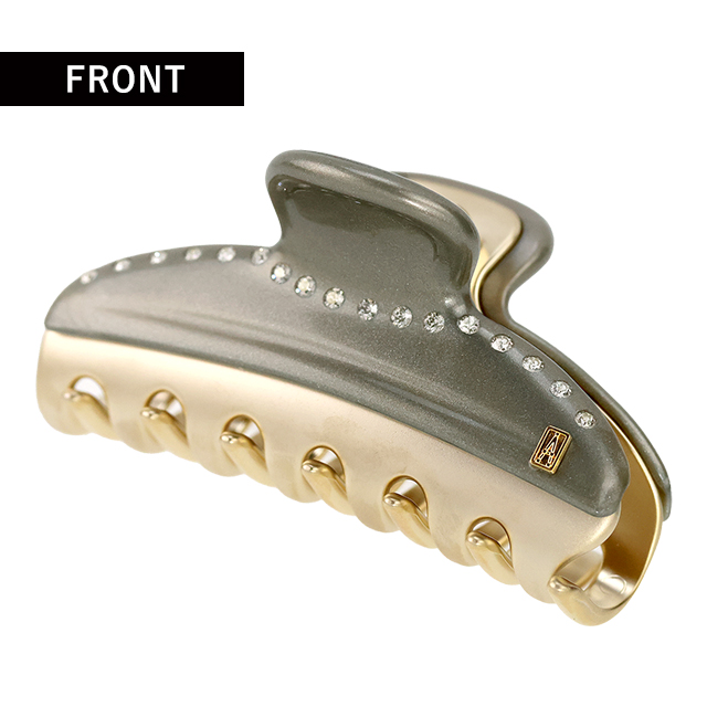 アレクサンドル ドゥ パリ ヘアクリップ レディース ブランド ALEXANDRE DE PARIS ヴァンドームMクリップ スワロフスキー ICCM-15571-03-G5 GRIS PAILLETE ヘアアクセサリー_1