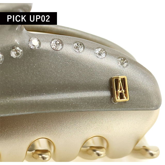 アレクサンドル ドゥ パリ ヘアクリップ レディース ブランド ALEXANDRE DE PARIS ヴァンドームMクリップ スワロフスキー ICCM-15571-03-G5 GRIS PAILLETE ヘアアクセサリー_4