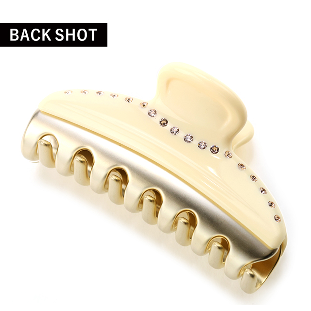 アレクサンドル ドゥ パリ ヘアクリップ レディース ブランド ALEXANDRE DE PARIS ヴァンドームMクリップ スワロフスキー ICCM-15571-03-I1 IVOIRE ヘアアクセサリー_2