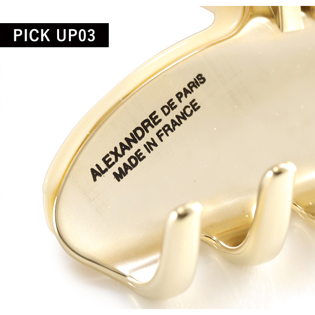 アレクサンドル ドゥ パリ ヘアクリップ レディース ブランド ALEXANDRE DE PARIS ヴァンドームMクリップ スワロフスキー ICCM-15571-03-I1 IVOIRE ヘアアクセサリー_5