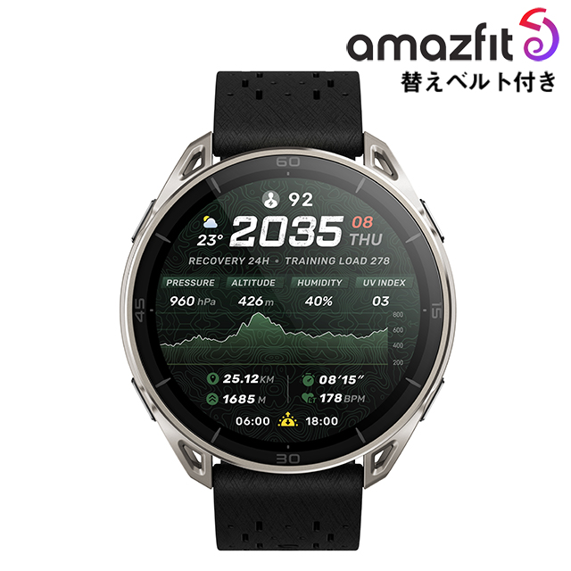 アマズフィット チーター 2 ウルトラ Cheetah 2 Ultra スマートウォッチ ブランド チタン Bluetooth 替えベルト Amazfit SP170084-C245 デジタル ブラック 黒 54,386円