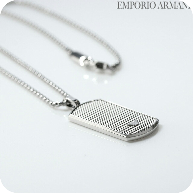 エンポリオ アルマーニ ネックレス メンズ ブランド EMPORIO ARMANI ステンレススチール EGS2986040 シルバー アクセサリーの通販は