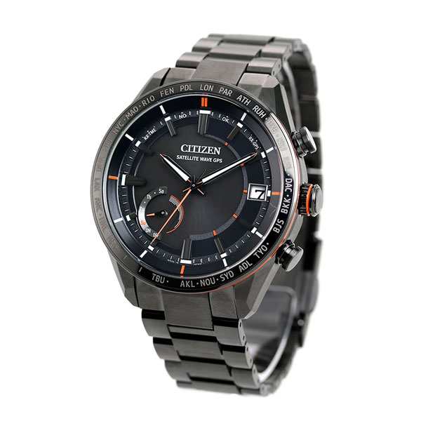 CITIZEN シチズン ATTESA アテッサ エコドライブ  腕時計 CC3010-51E / F150-T021581   スーパーチタニウム シルバー ブラック文字盤  ソーラー電波 GPS 【本物保証】