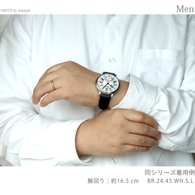 ベルテ リス 手巻き 腕時計 ブランド メンズ BERTHET BR.LYS.46.PK.S.L アナログ ホワイト ピンク ブラウン 白 フランス製_6
