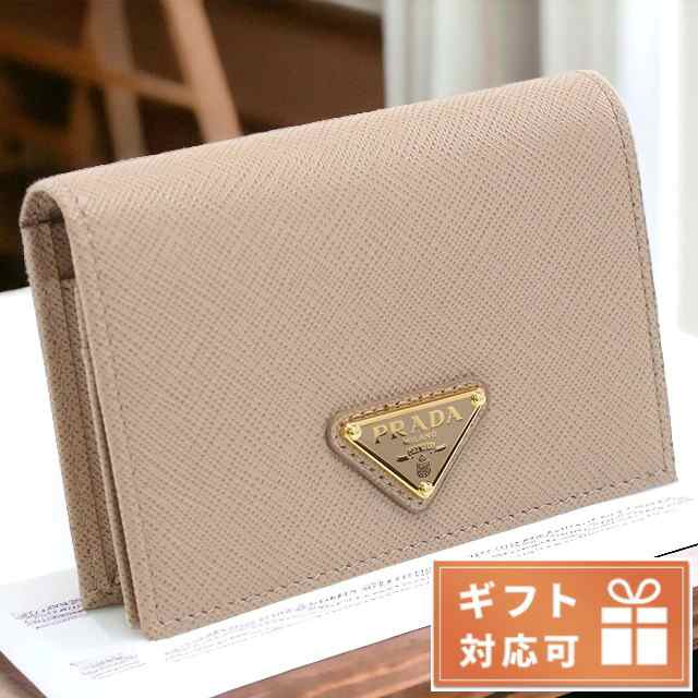 【2日間限定★全品400円OFFクーポン】 プラダ 二折財布小銭入付き レディース ブランド PRADA SAFFIANO TRIANGOLO レザー イタリア 1MV02の通販は 86,150円
