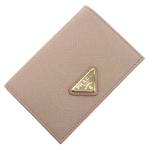 プラダ 二折財布小銭入付き レディース ブランド PRADA SAFFIANO TRIANGOLO レザー イタリア 1MV021 CIPRIA ピンク系 財布_4