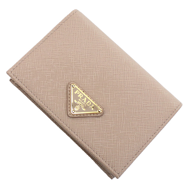 プラダ 二折財布小銭入付き レディース ブランド PRADA SAFFIANO TRIANGOLO レザー イタリア 1MV021 CIPRIA ピンク系 財布_5