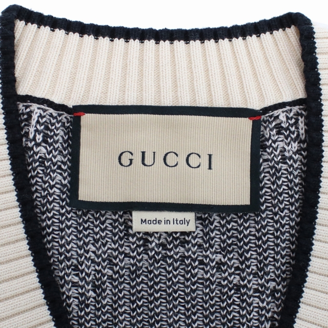 グッチ ニット メンズ ブランド GUCCI イタリア 703112 ブラック ベージュ系 ウェア 選べるモデル