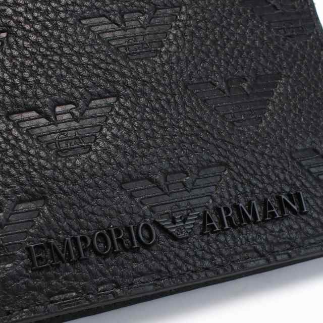 エンポリオ・アルマーニ 二つ折り財布 メンズ EMPORIO ARMANI レザー ...