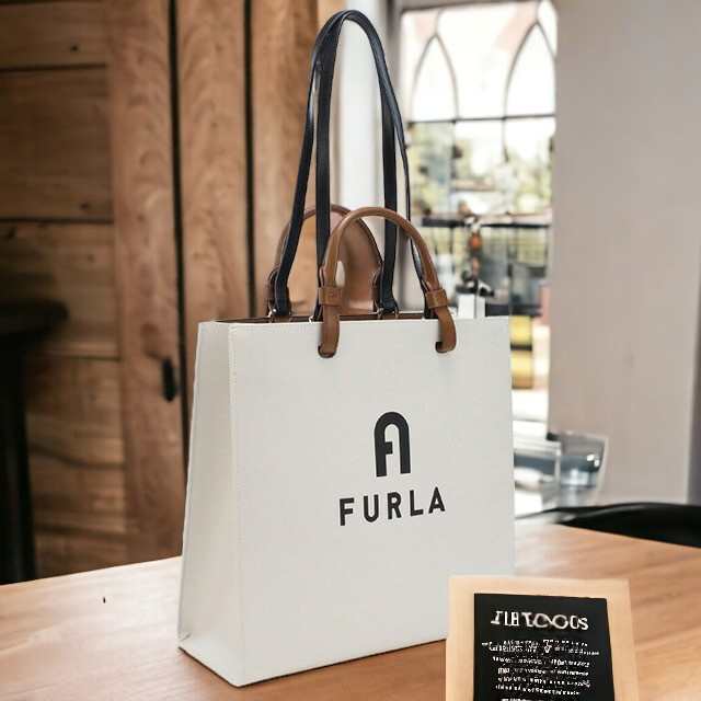 フルラ トートバッグ レディース FURLA レザー WB00728 MARSHMALLOW+NERO ホワイト系 バッグ