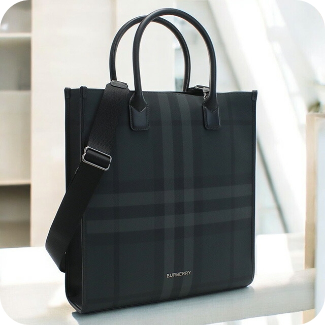 バーバリー トートバッグ ユニセックス ブランド BURBERRY ルーマニア 8062951 CHARCOAL グレー系 バッグの通販は