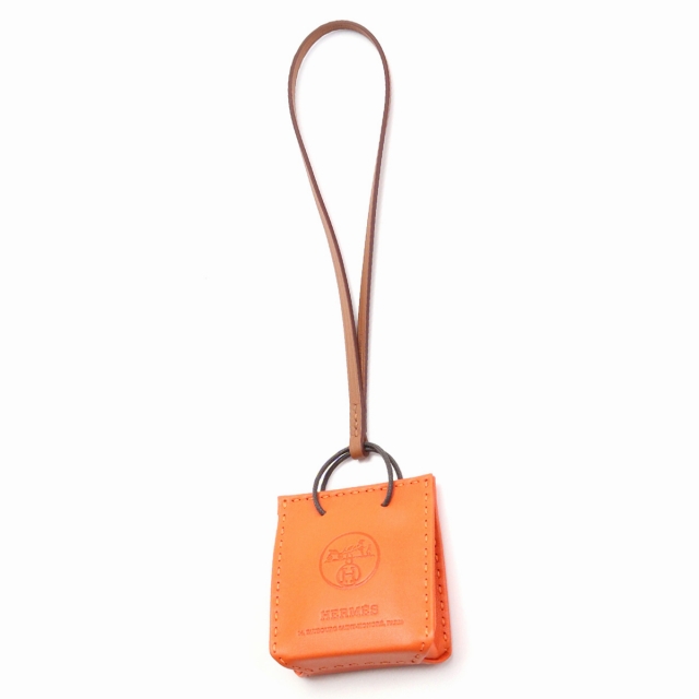 エルメス バッグチャーム レディース HERMES レザー フランス サックオランジュ オレンジ系 小物_1