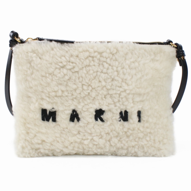 マルニ 斜め掛けショルダーバッグ レディース MARNI ラム レザー イタリア PHMO0011L0 ホワイト系 バッグ_3
