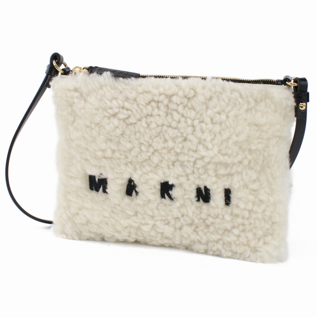 マルニ 斜め掛けショルダーバッグ レディース MARNI ラム レザー イタリア PHMO0011L0 ホワイト系 バッグ_4