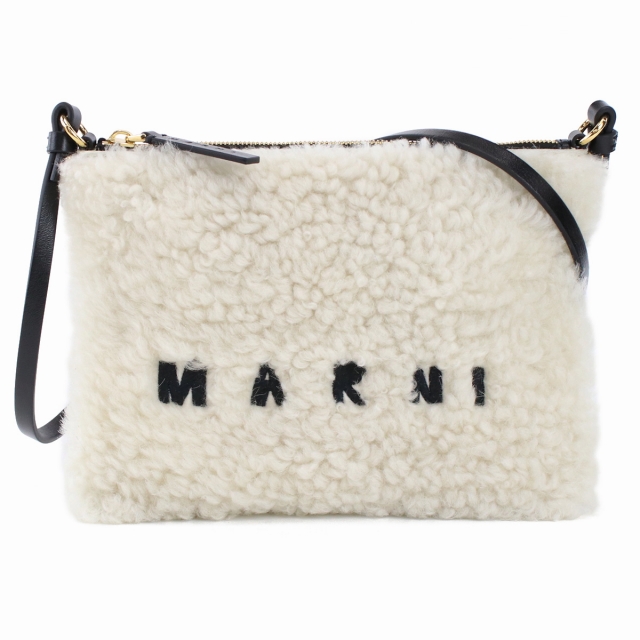 マルニ 斜め掛けショルダーバッグ レディース MARNI ラム レザー イタリア PHMO0011L0 ホワイト系 バッグ_5