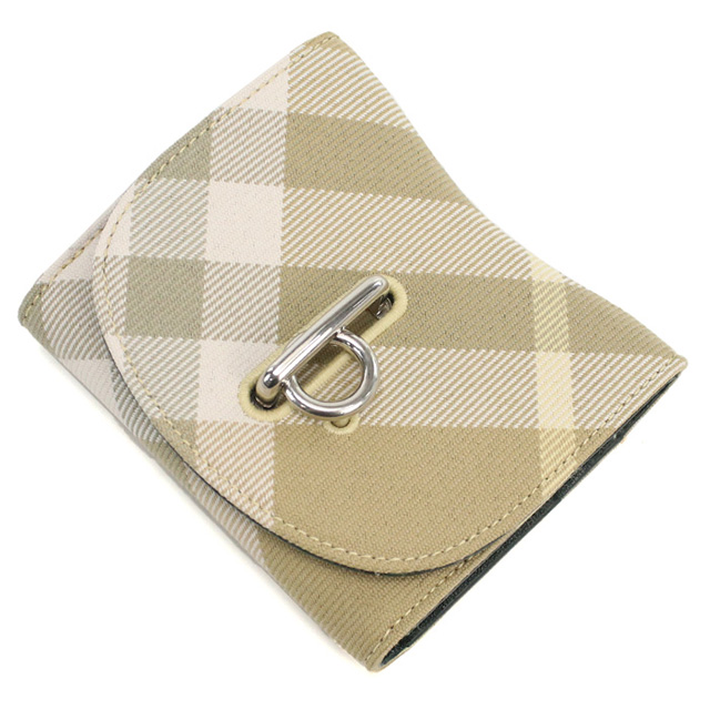 バーバリー 三折財布小銭入付き レディース ブランド BURBERRY イタリア 8081783 FLAX ベージュ系 マルチカラー 財布_5
