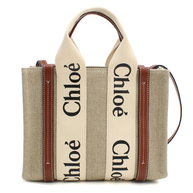 クロエ トートバッグ レディース ブランド CHLOE イタリア CHC22AS397I26 WHITE-BROWN 1 ベージュ系 ブラウン系 バッグ_3