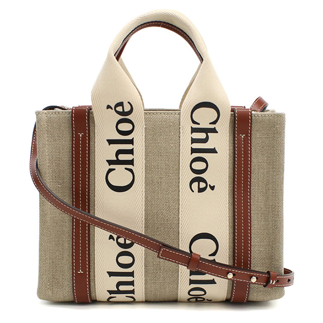 クロエ トートバッグ レディース ブランド CHLOE イタリア CHC22AS397I26 WHITE-BROWN 1 ベージュ系 ブラウン系 バッグ_5
