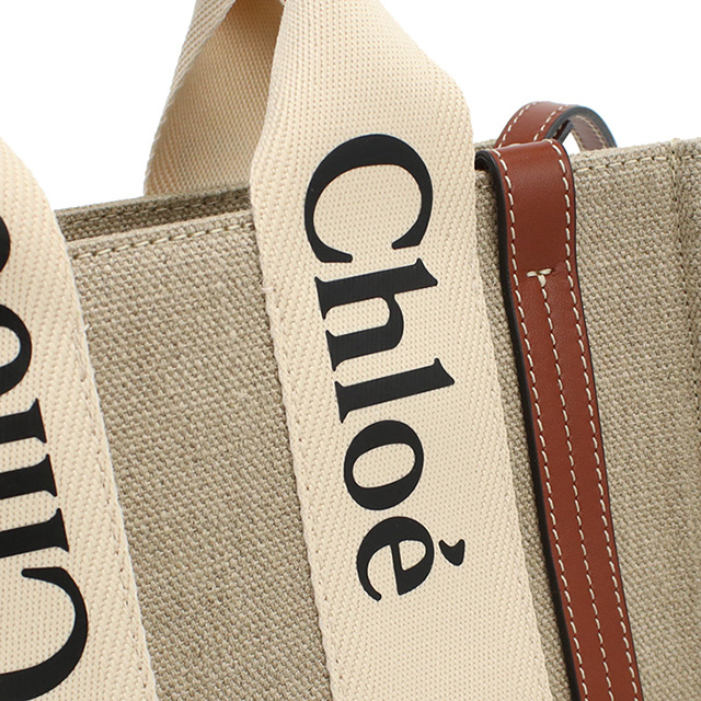 クロエ トートバッグ レディース ブランド CHLOE イタリア CHC22AS397I26 WHITE-BROWN 1 ベージュ系 ブラウン系 バッグ_6