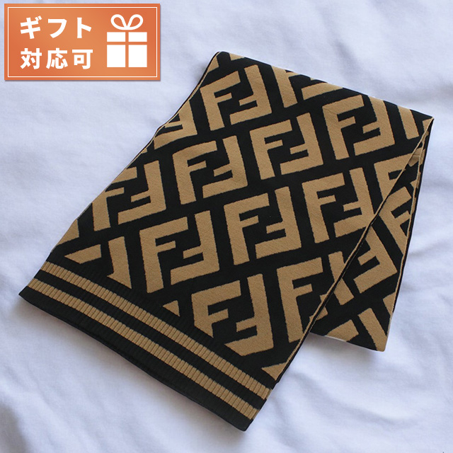 フェンディ マフラー レディース ブランド FENDI イタリア FXT251 ブラウン系 ブラック 小物の通販は