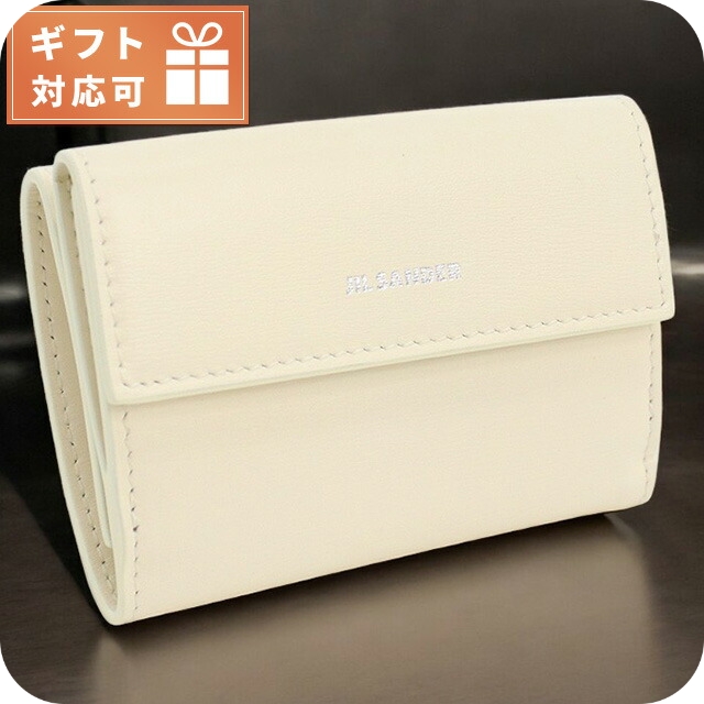 ジル サンダー 三折財布小銭入付き レディース ブランド JIL SANDER イタリア J07UI0009 ホワイト系 財布
