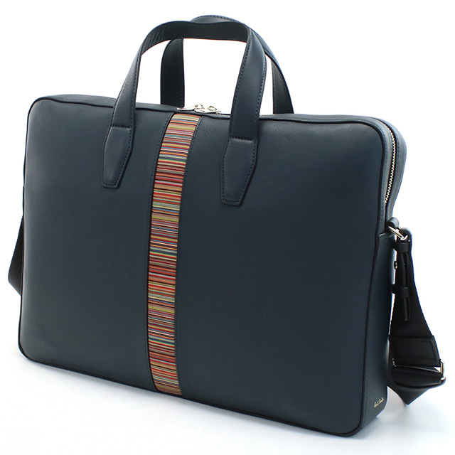 ポール・スミス ブリーフケース メンズ ブランド Paul Smith レザー タイ M1A6603 BLUE ブルー系 バッグ_2