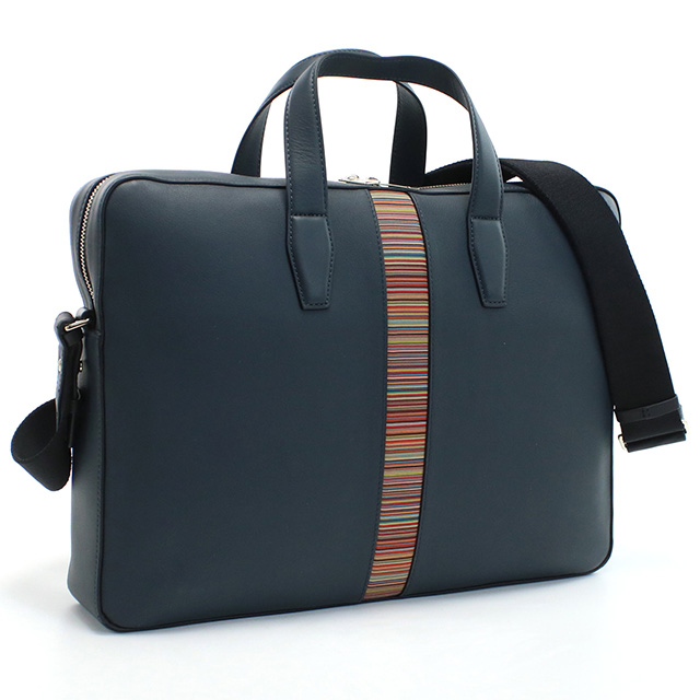 ポール・スミス ブリーフケース メンズ ブランド Paul Smith レザー タイ M1A6603 BLUE ブルー系 バッグ_3