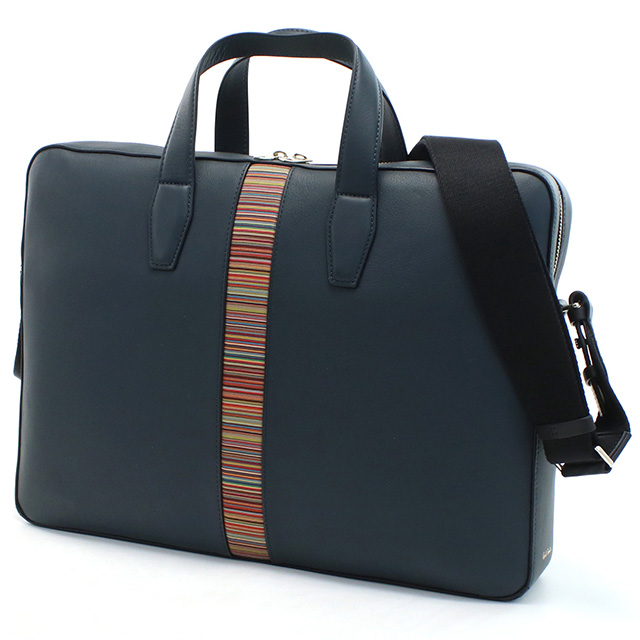 ポール・スミス ブリーフケース メンズ ブランド Paul Smith レザー タイ M1A6603 BLUE ブルー系 バッグ_5
