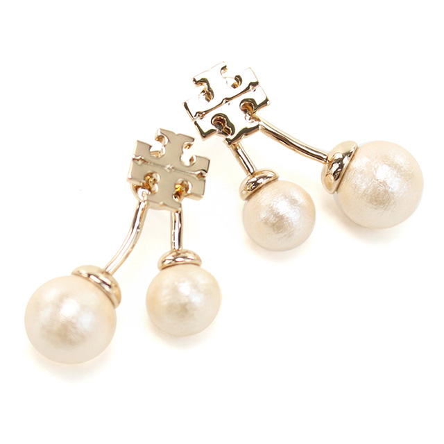 トリーバーチ ピアス レディース ブランド TORY BURCH 147756 TORY GOLD-CREAM ホワイト系 アクセサリー_2