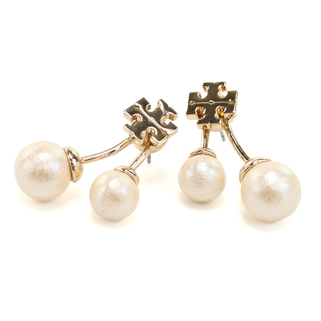トリーバーチ ピアス レディース ブランド TORY BURCH 147756 TORY GOLD-CREAM ホワイト系 アクセサリー_3