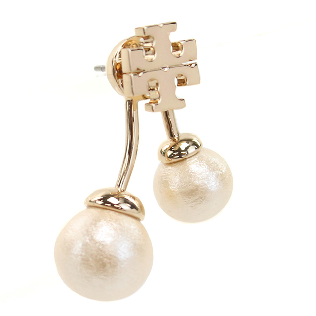トリーバーチ ピアス レディース ブランド TORY BURCH 147756 TORY GOLD-CREAM ホワイト系 アクセサリー_4
